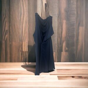 K o E L backless sheer front dress. Size 4. Navy blue shimmer